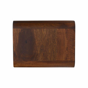 Floating Mango Wood Console Unit | Chestnut Finish | 2 Drawers & Open Shelf