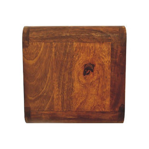 Floating Mini Chestnut Bedside Table | Solid Mango Wood | Wall Mounted