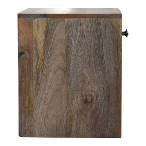 Floating Mini Classic Bedside Table | Solid Mango Wood | Oak Finish | 1 Drawer Wall-Mounted Nightstand