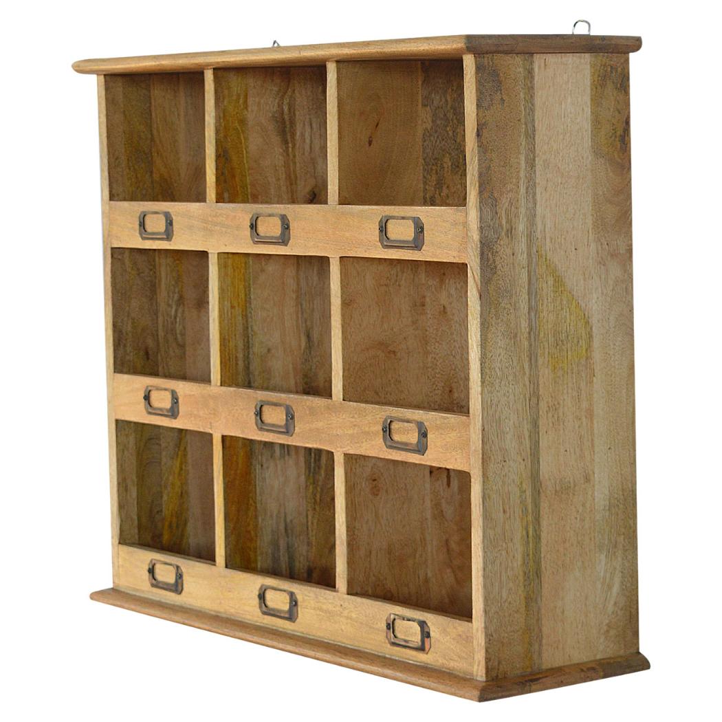 Floating Storage Unit | 9 Open Slots | Wall-Mounted Organiser