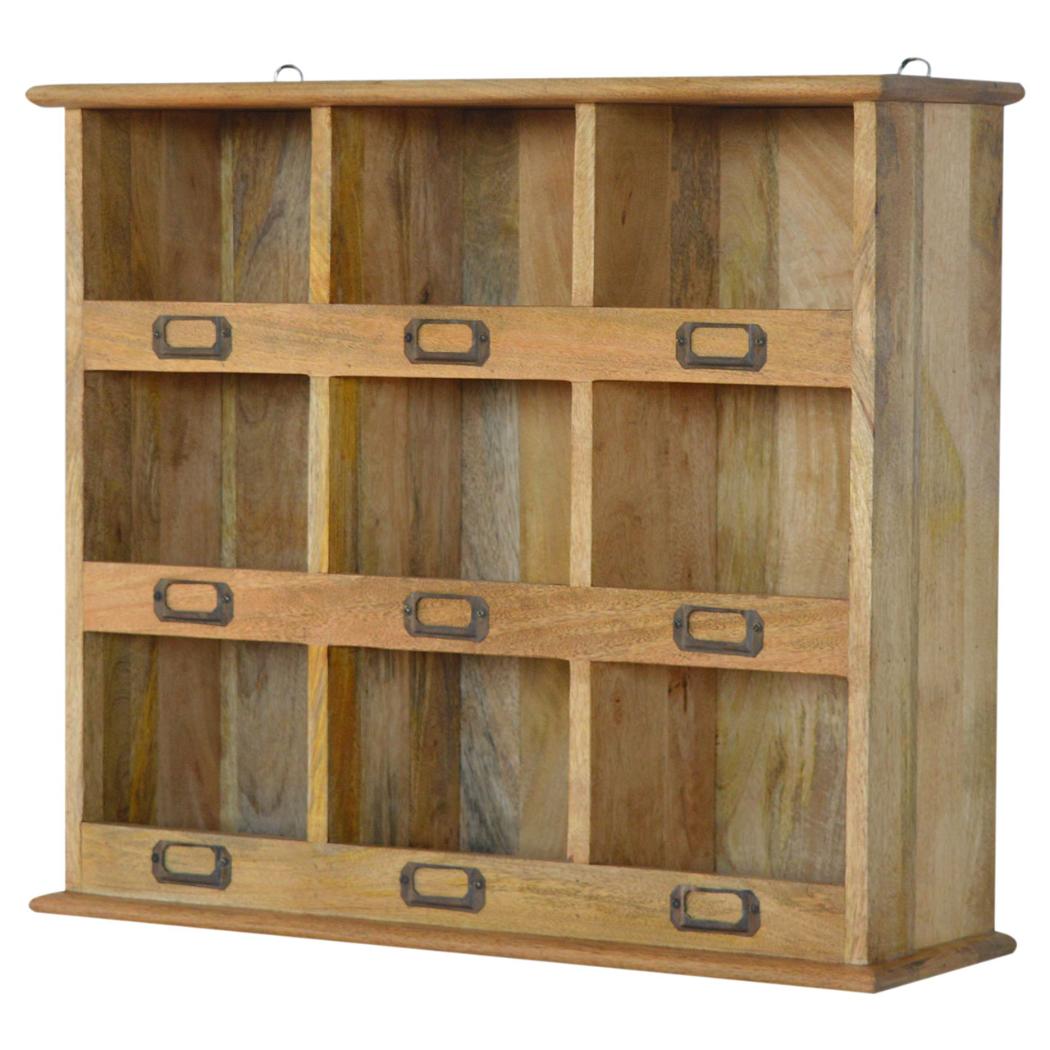 Floating Storage Unit | 9 Open Slots | Wall-Mounted Organiser