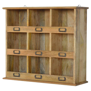 Floating Storage Unit | 9 Open Slots | Wall-Mounted Organiser