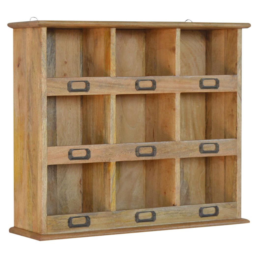 Floating Storage Unit | 9 Open Slots | Wall-Mounted Organiser
