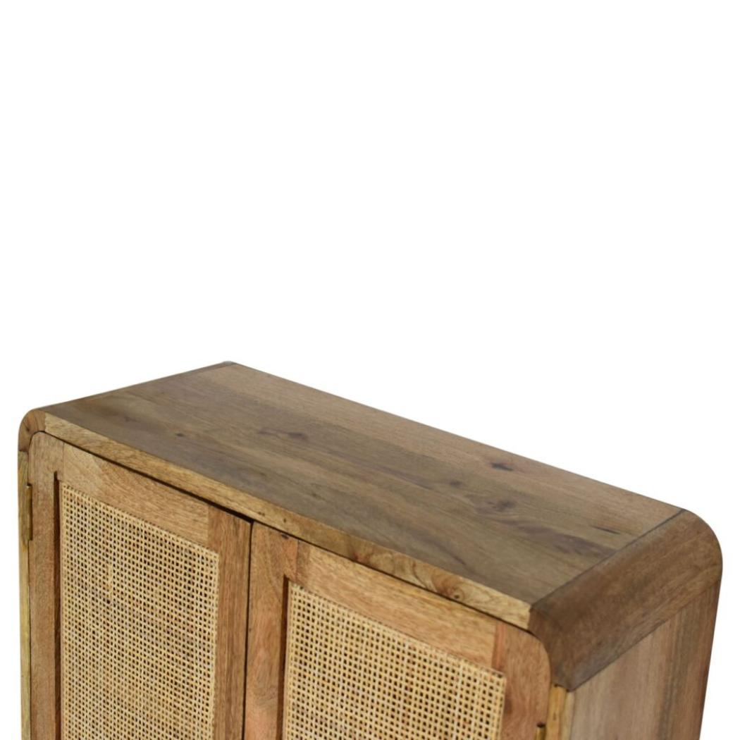 Floating Textured Cabinet | Grey Wash Finish | Space-Saving Wall Storage