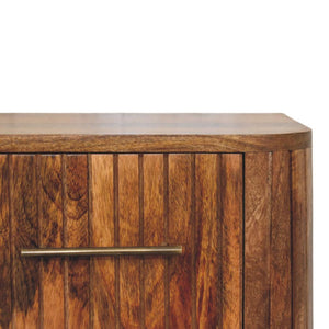 Fluted Bedside Table with Drawers | Textured Detail | Bedroom Storage