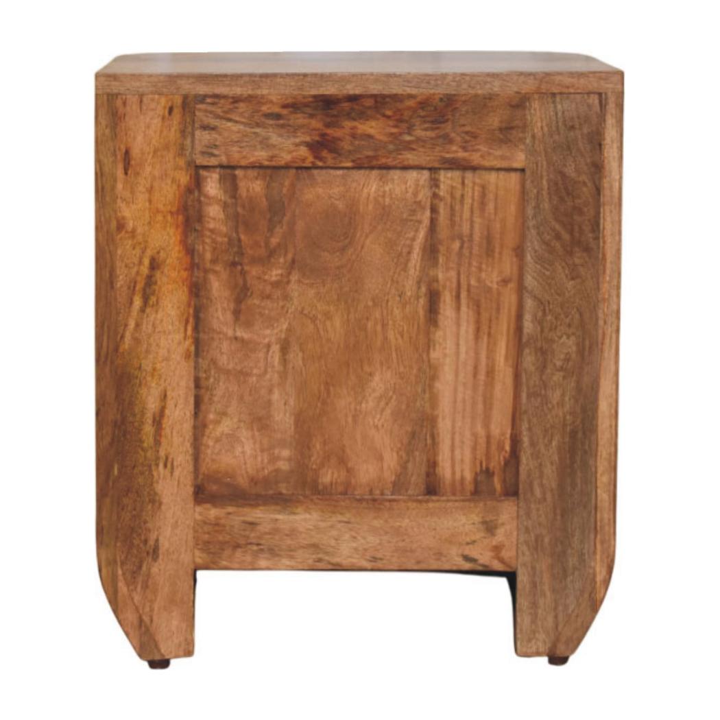 Fluted Bedside Table with Drawers | Textured Detail | Bedroom Storage