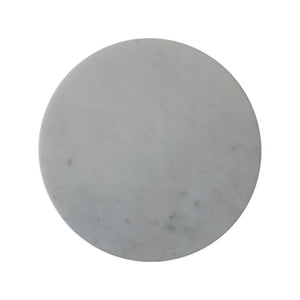 Fluted Marble Side Table | Solid Mango Wood | Stone Top