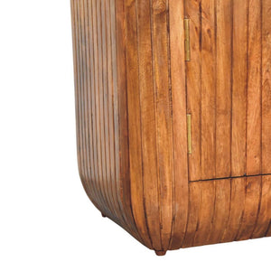 Fluted Media Console with Shelves | Textured Detail | Living Room Storage