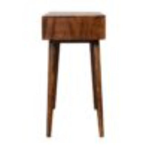 Foldable Mirror Dressing Table | Chestnut Finish | Space-Saving Vanity