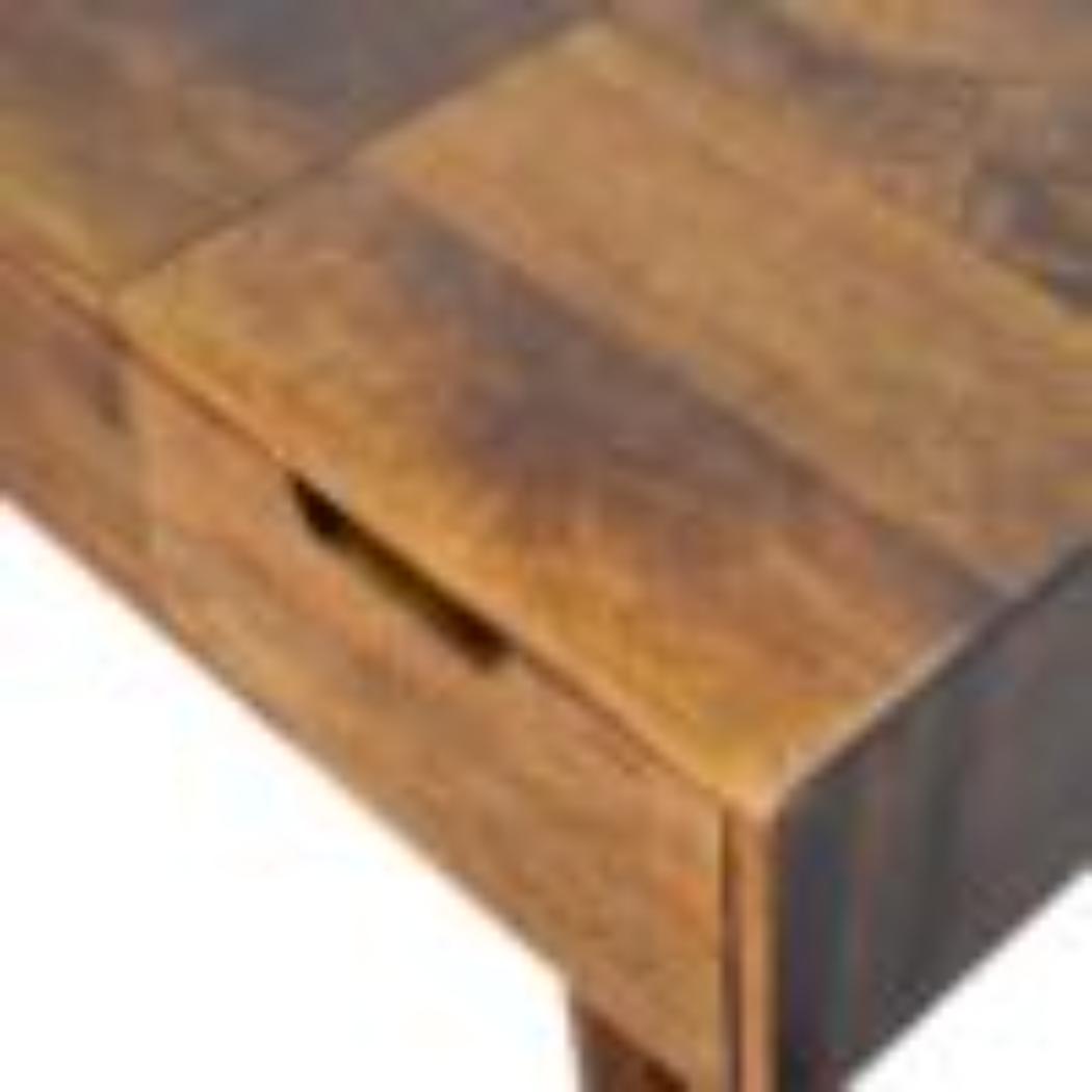 Foldable Mirror Dressing Table | Chestnut Finish | Space-Saving Vanity