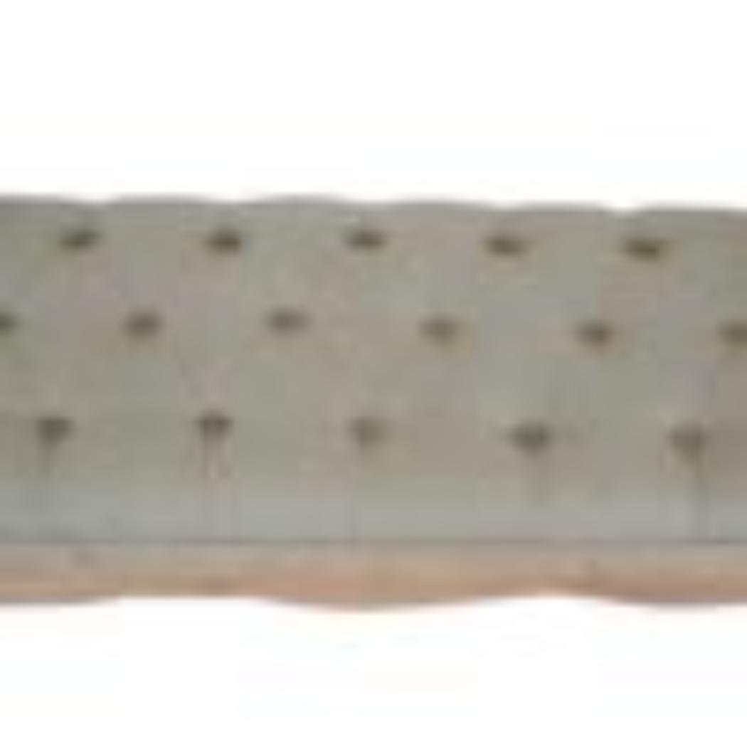 French Carved Bench | Mud Linen Upholstery | Solid Mango Wood Frame | Classic Seating