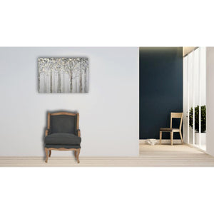 French Carved Linen Armchair | Ink Upholstery | Solid Mango Wood