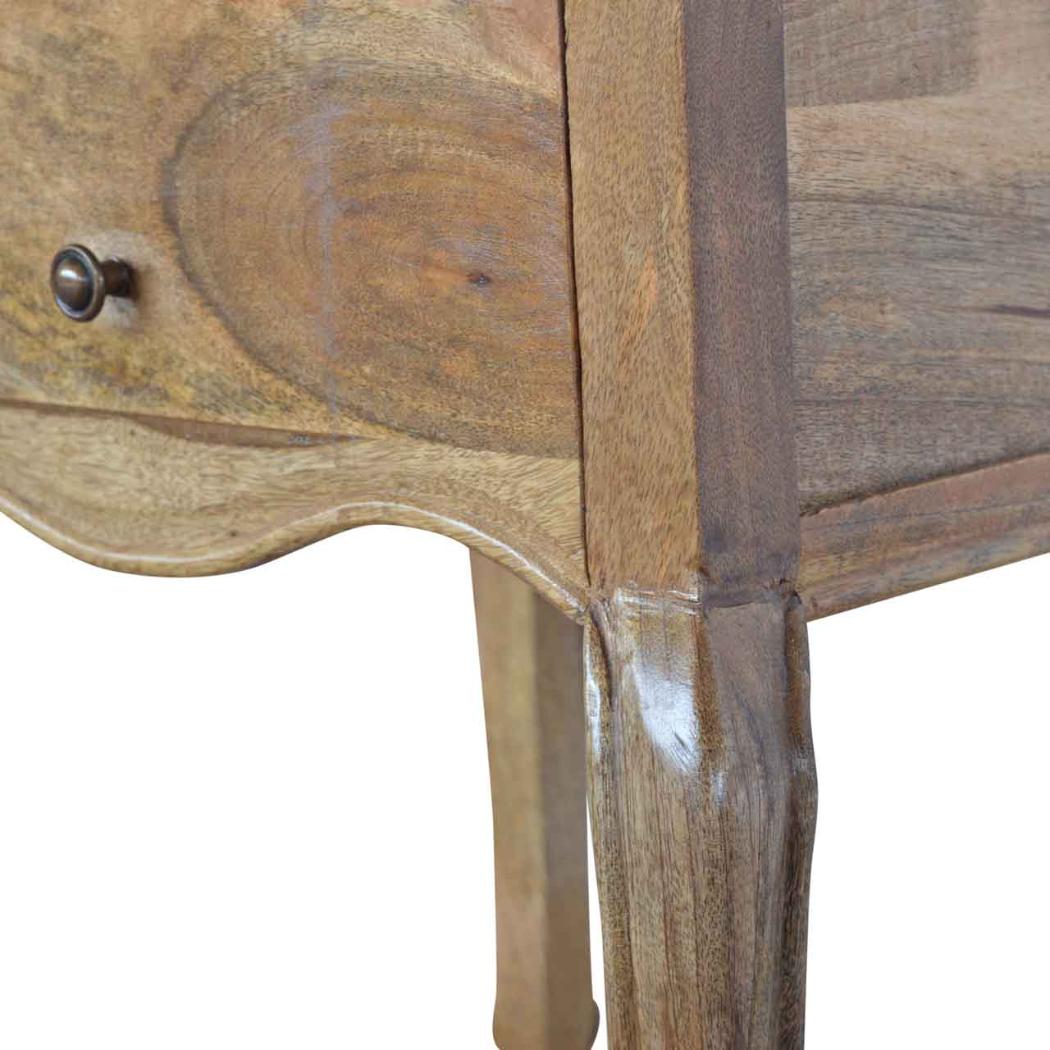 French Style Bedside Table | 2 Drawer Storage | Classic Bedroom Nightstand