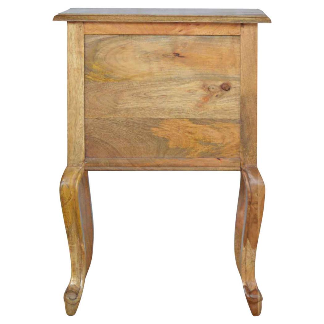 French Style Bedside Table | 2 Drawer Storage | Classic Bedroom Nightstand