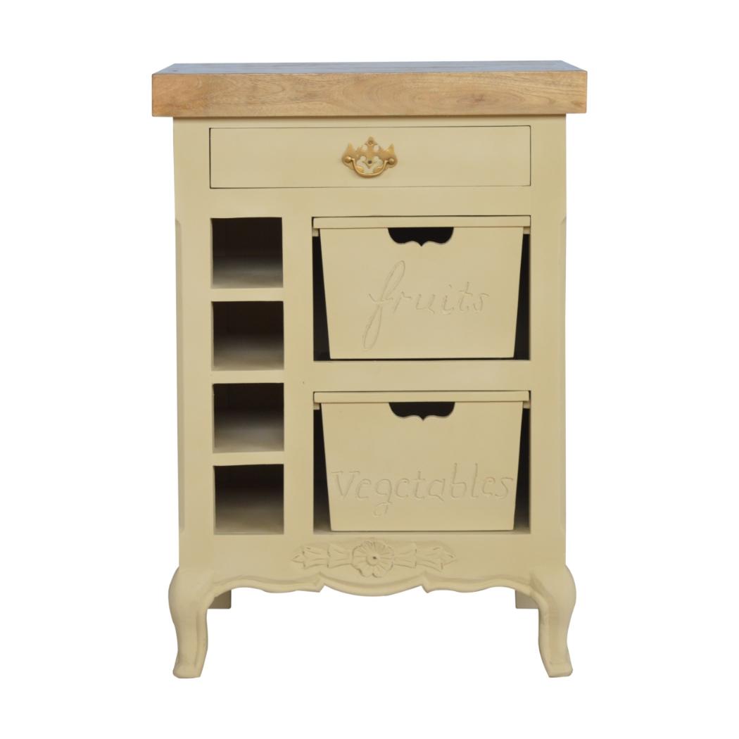 French-Style Cabinet | Cream Finish | Classic Storage