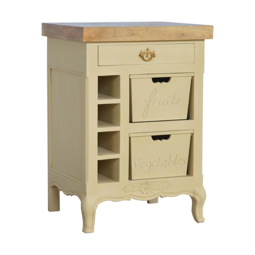 French-Style Cabinet | Cream Finish | Classic Storage
