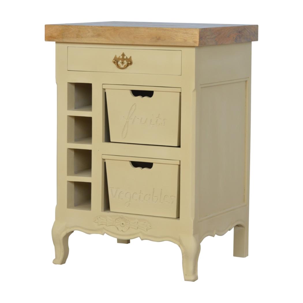 French-Style Cabinet | Cream Finish | Classic Storage