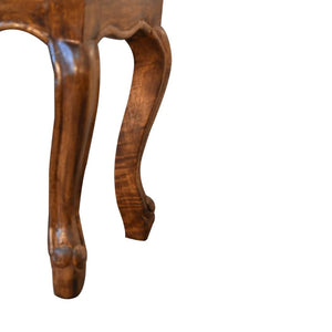 French-Style Chestnut Stool Set | Chestnut Finish | Coordinated Accent Seating