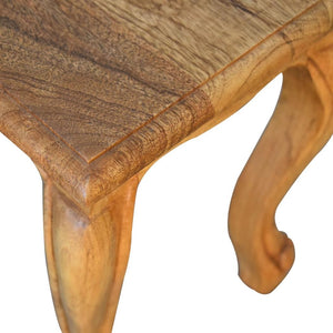 French-Style Stool Set | Oak-Inspired Finish | Coordinated Accent Seating
