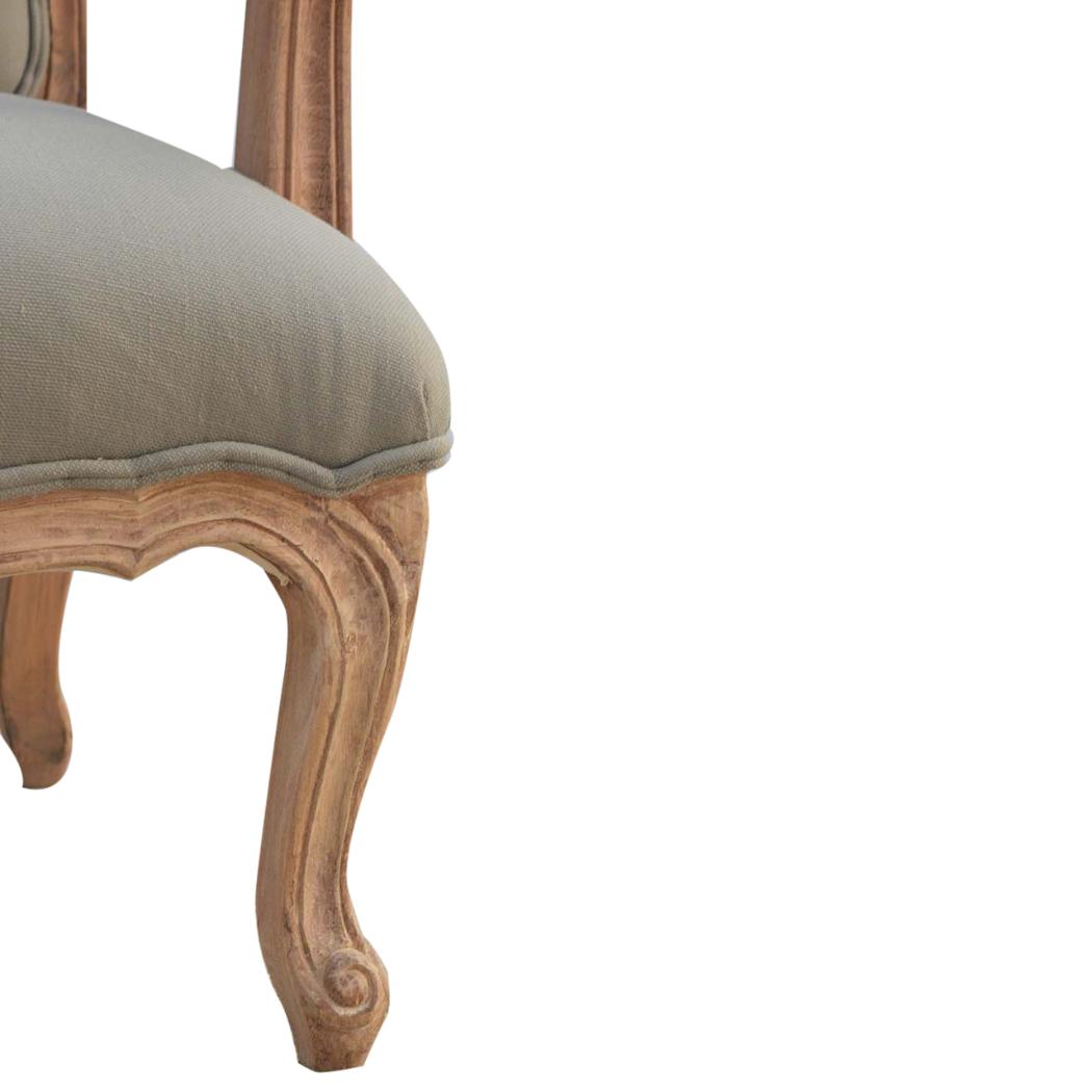 French Style Upholstered Armchair | Classic Accent Chair | Refined Living Room Seating