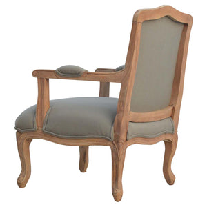 French Style Upholstered Armchair | Classic Accent Chair | Refined Living Room Seating