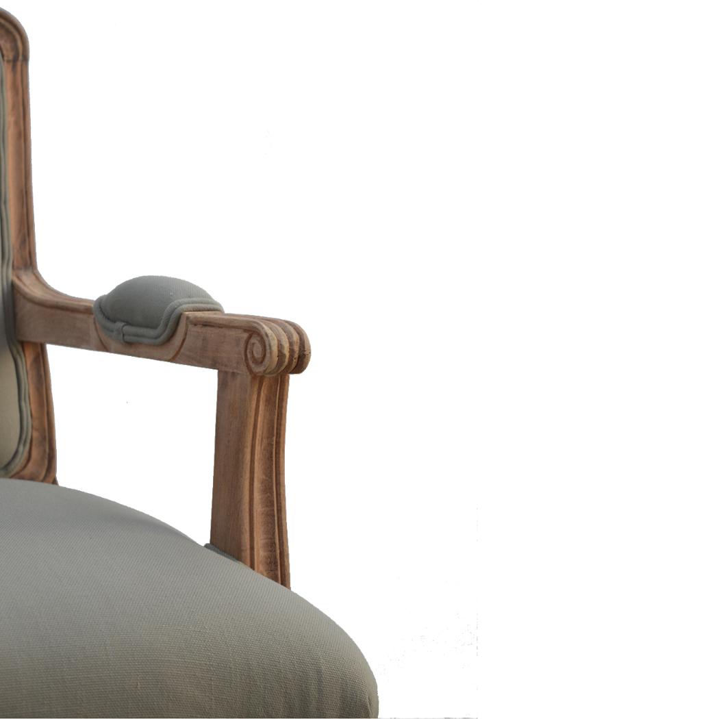 French Style Upholstered Armchair | Classic Accent Chair | Refined Living Room Seating