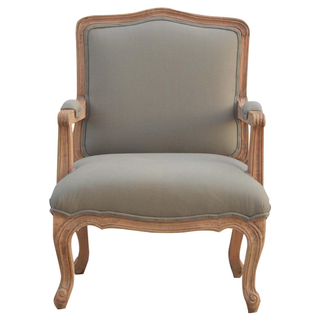 French Style Upholstered Armchair | Classic Accent Chair | Refined Living Room Seating