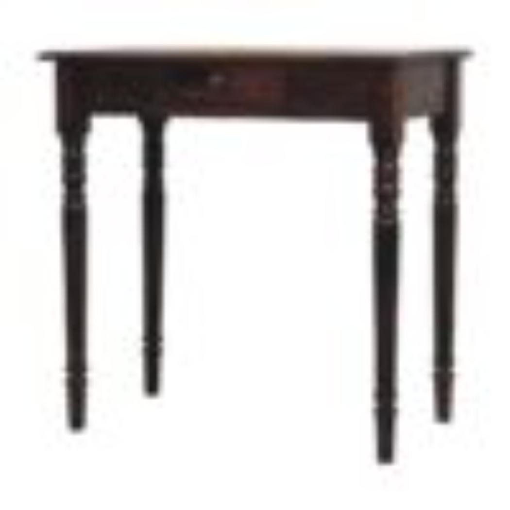 French Writing Desk | Solid Mango Wood | California Walnut Finish | 1 Drawer Home Office Desk