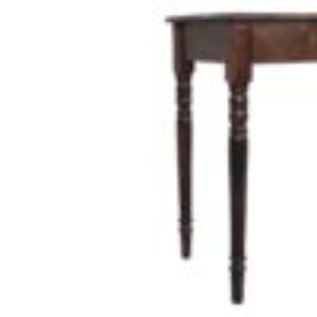 French Writing Desk | Solid Mango Wood | California Walnut Finish | 1 Drawer Home Office Desk