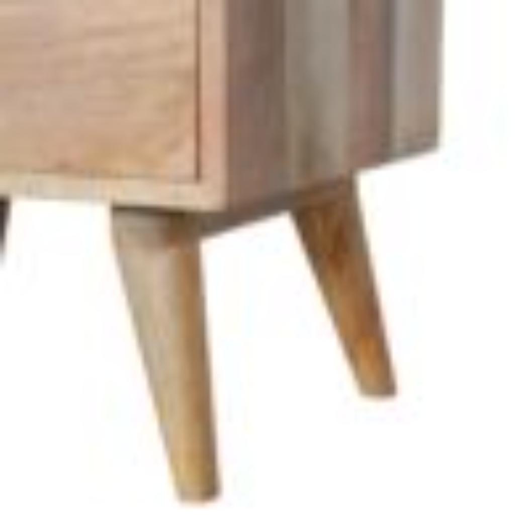 Gallery Back Bedside Table | Bone Inlay | Solid Mango Wood | Artisan Bedroom Storage
