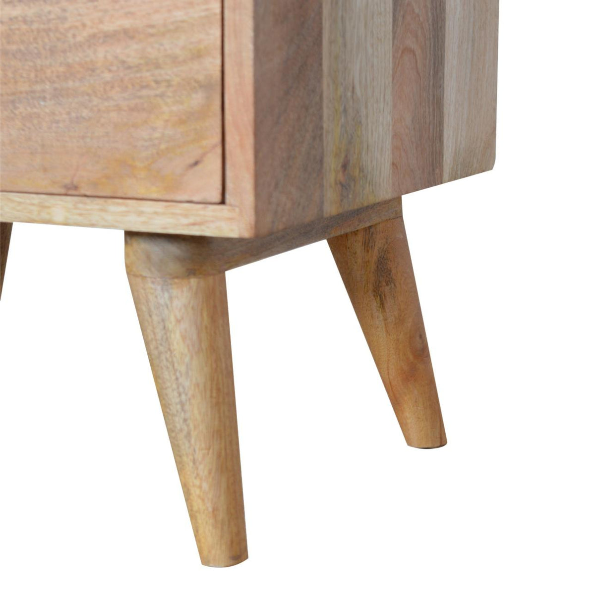Gallery Back Bedside Table | Bone Inlay | Solid Mango Wood | Artisan Bedroom Storage