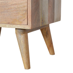 Gallery Back Bedside Table | Bone Inlay | Solid Mango Wood | Artisan Bedroom Storage