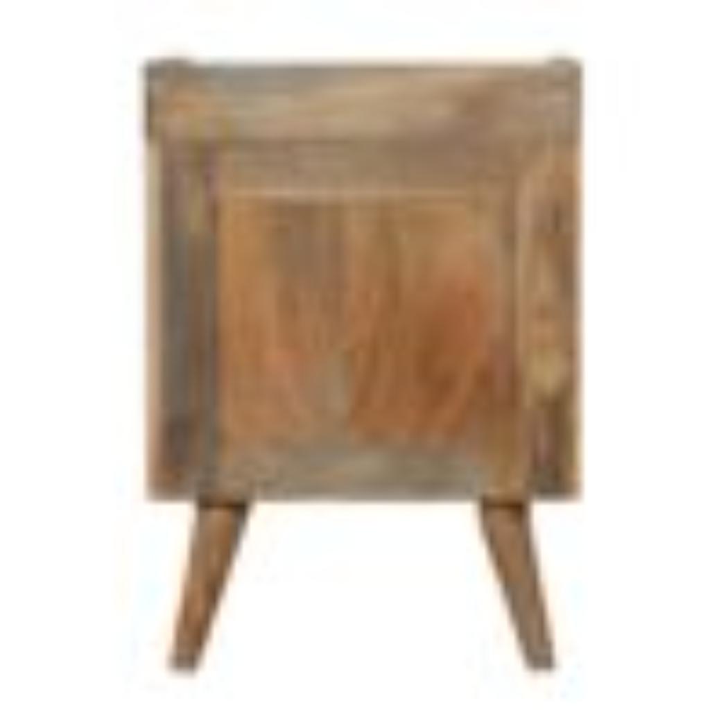 Gallery Back Bedside Table | Bone Inlay | Solid Mango Wood | Artisan Bedroom Storage