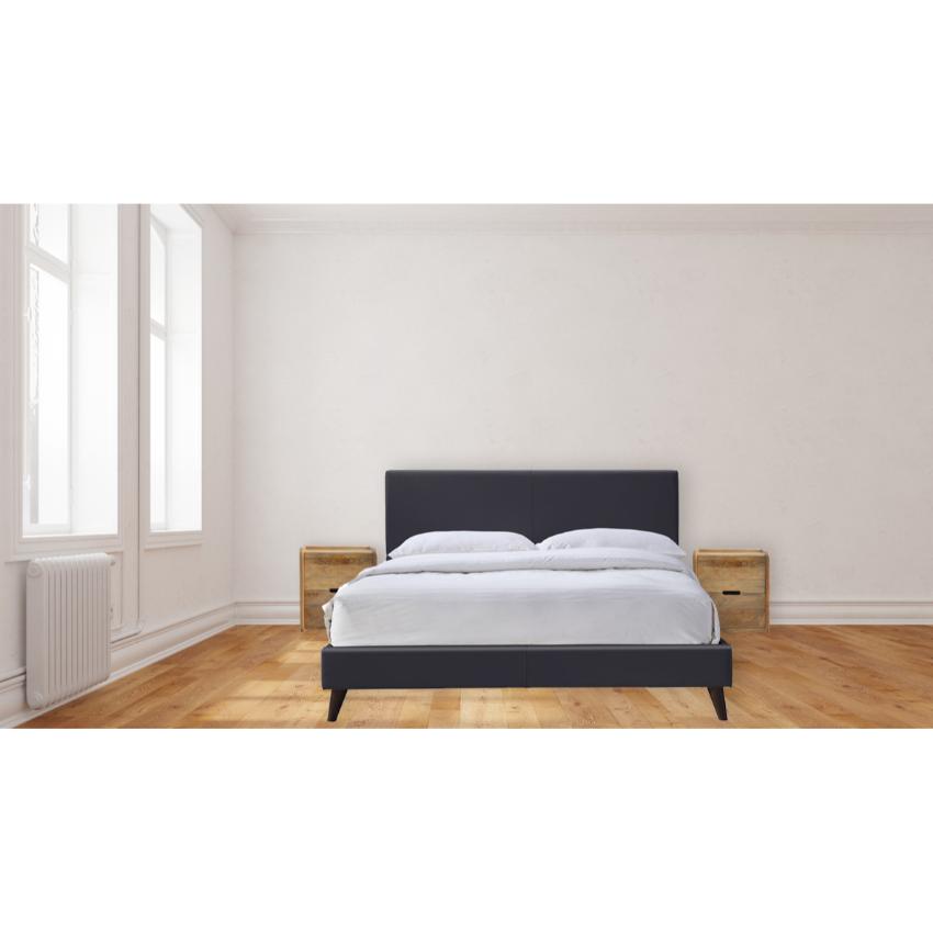 Gallery Back Mango Wood Bedside Table | 2 Drawers