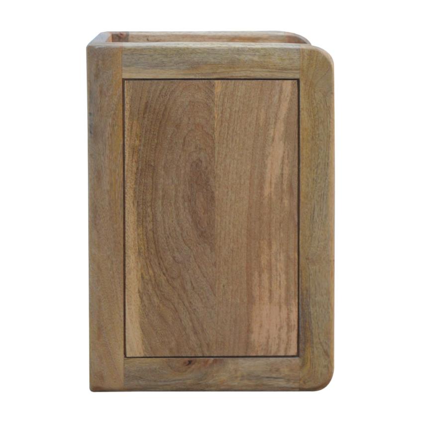Gallery Back Mango Wood Bedside Table | 2 Drawers