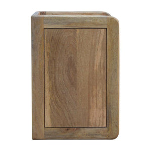 Gallery Back Mango Wood Bedside Table | 2 Drawers