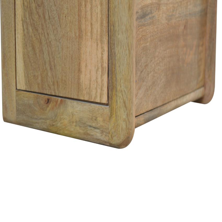 Gallery Back Mango Wood Bedside Table | 2 Drawers
