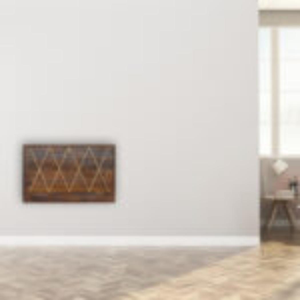 Geo Flip-Down Writing Desk | Solid Mango Wood | Brass Detail | Space-Saving Workspace