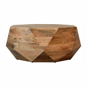 Geo Solid Wood Coffee Table | Geometric Design | Natural Timber