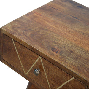 Geometric Console Table | Brass Finish | Sculptural Hallway Design