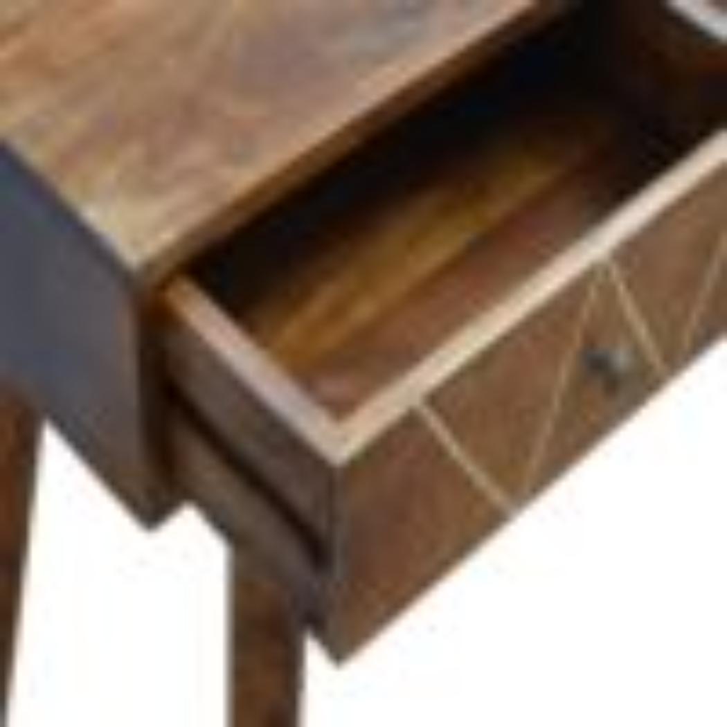 Geometric Console Table | Brass Finish | Sculptural Hallway Design