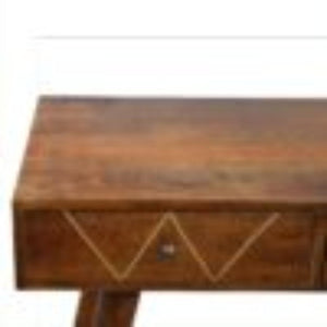 Geometric Console Table | Brass Finish | Sculptural Hallway Design