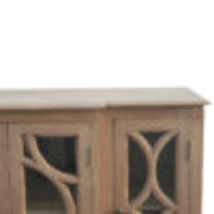 Glazed Carved Media Unit | Decorative Finish | Textured TV Storage