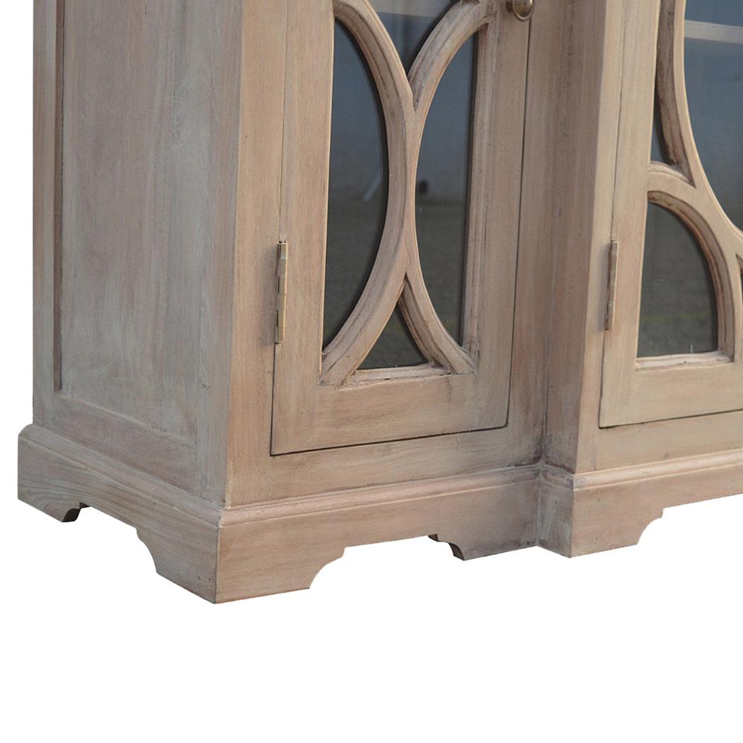 Glazed Carved Media Unit | Decorative Finish | Textured TV Storage