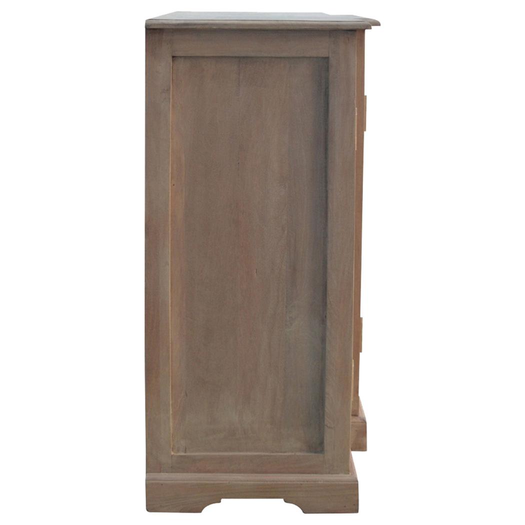 Glazed Carved Media Unit | Decorative Finish | Textured TV Storage