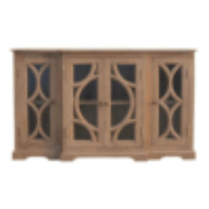 Glazed Carved Media Unit | Decorative Finish | Textured TV Storage