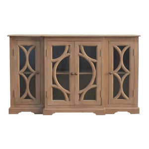 Glazed Carved Media Unit | Decorative Finish | Textured TV Storage