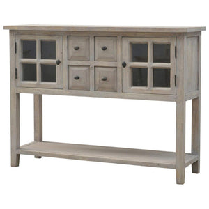 Glazed Console Cabinet | 2 Doors & 4 Drawers | Display Storage