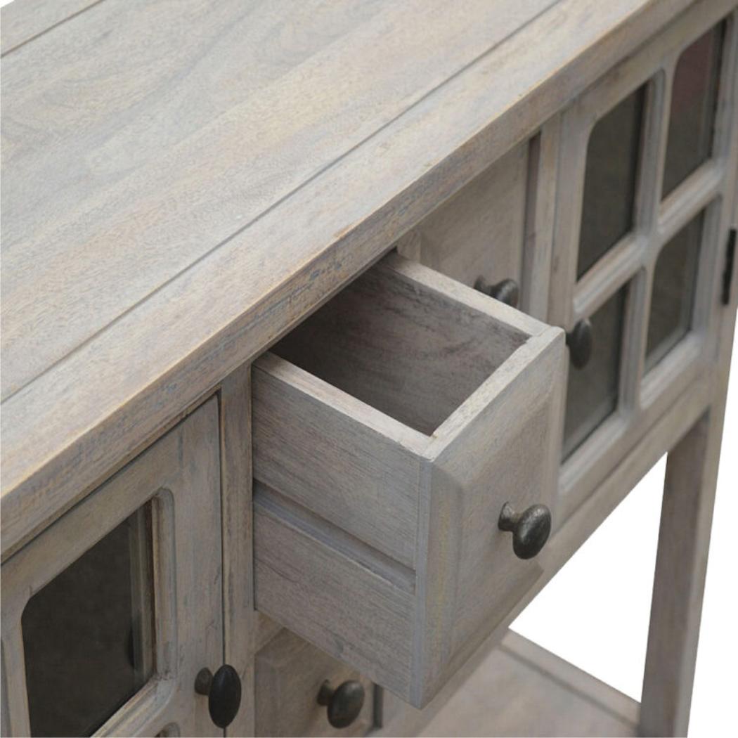 Glazed Console Cabinet | 2 Doors & 4 Drawers | Display Storage