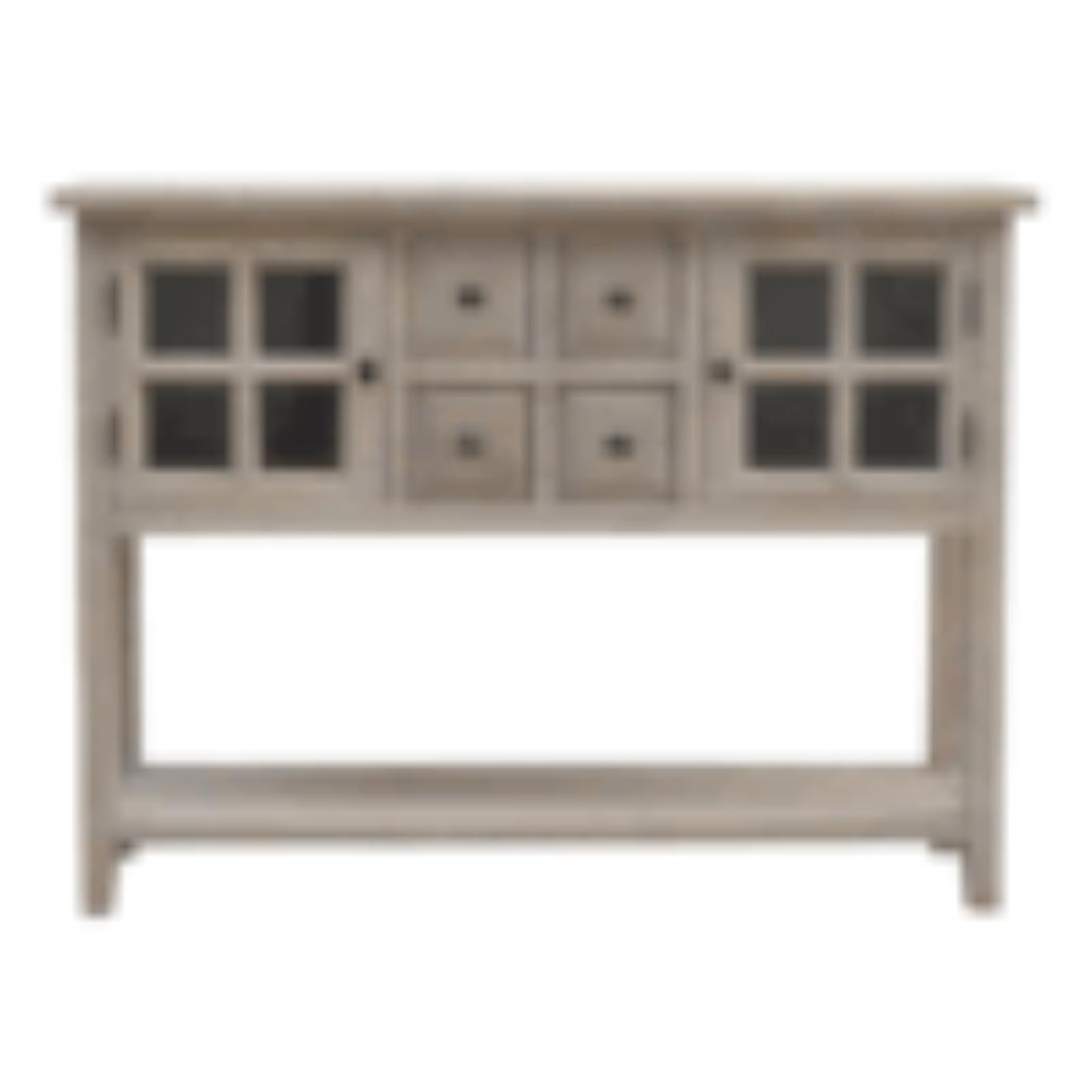 Glazed Console Cabinet | 2 Doors & 4 Drawers | Display Storage
